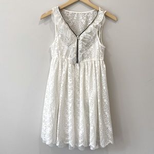 Zara white lace dress